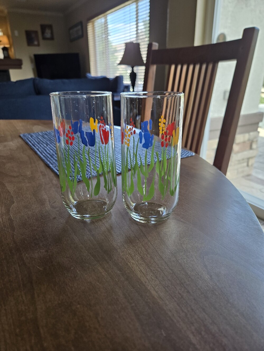 Spring Garden 16oz Glasses(2) Made By Lu.inatc/Durand